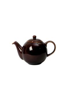 4 CUP GLOBE® TEAPOT ROCKINGHAM BROWN LONDON POTTERY