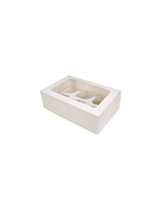 WHITE 6 CUPCAKE / MUFFIN BOX