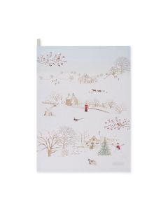 Sophie Allport Snowy Village Scene Tea Towel