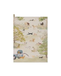 Sophie Allport Tails And Trails Scene Tea Towel