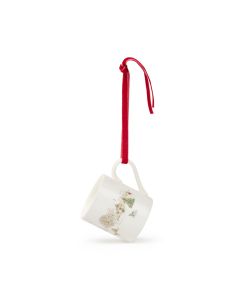 Sophie Allport Snowy Village Mini Mug Bauble