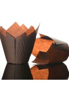 CHOCOLATE TULIP MUFFIN CASES