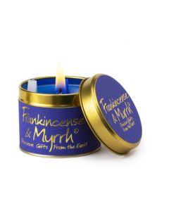 Lily Flame, Frankincense & Myrrh Scented Candle Tin