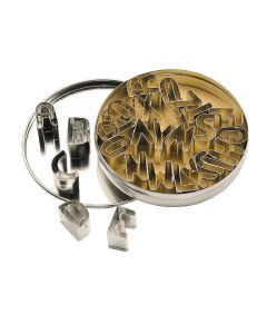 SET OF 26 METAL ALPHABET COOKIE CUTTER SET