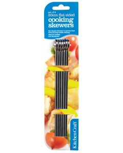 20CM FLAT SIDED SKEWERS STAINLESS STEEL