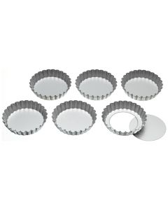 10CM LOOSE BOTTOM TART TINS SET OF 6
