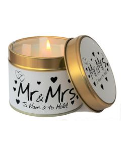 Lily Flame, Mr & Mrs Scented Candle Tin