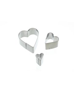 HEART FONDANT 3 PIECE CUTTER SET