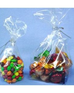 6 X 20CM CLEAR BLOCK BOTTOM CONFECTIONERY BAG
