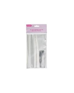 CLEAR GIFT BAGS WITH TIES