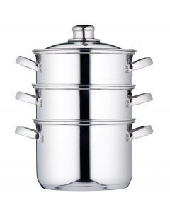 18CM THREE TIER STEAMER STAINLESS STEEL