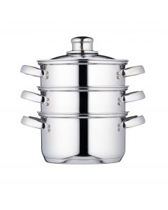 16CM THREE TIER STEAMER STAINLESS STEEL