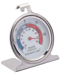 FRIDGE AND FREEZER THERMOMETER STAINLESS STEEL